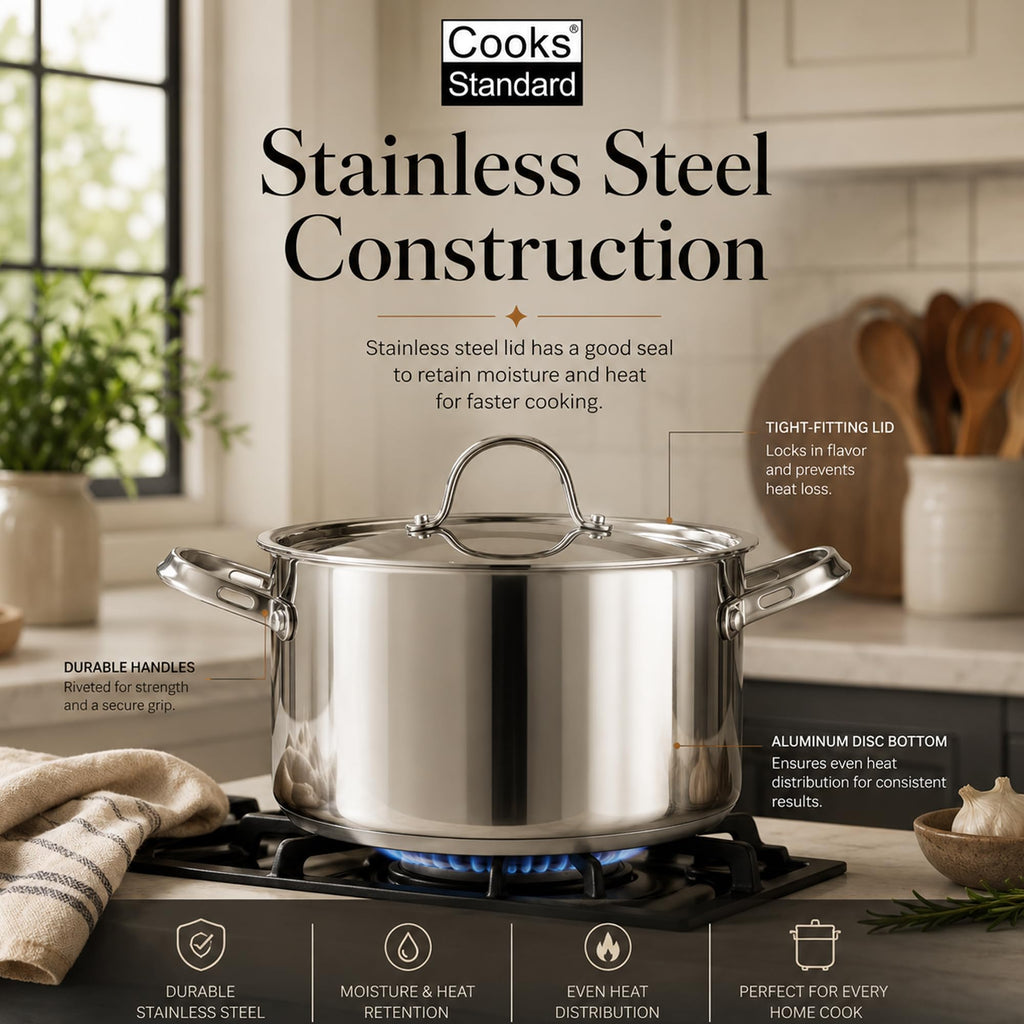 8 Quart Stainless Steel Stock Pot G401