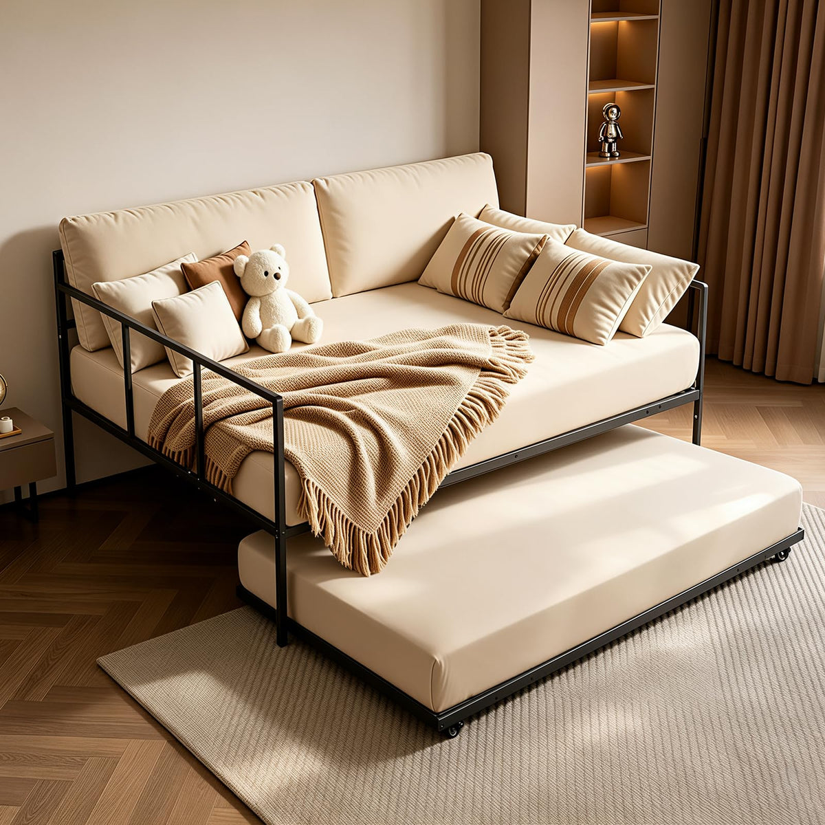 Full Size Daybed with Pop Up Trundle F1164