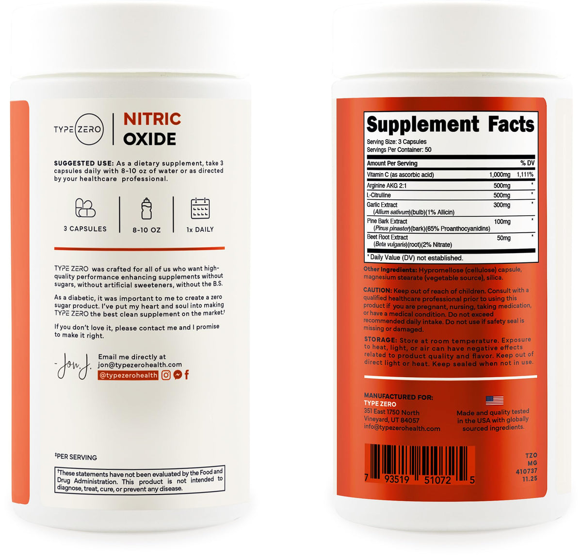Nitric Oxide Booster 150 Veggie Capsules Y3879