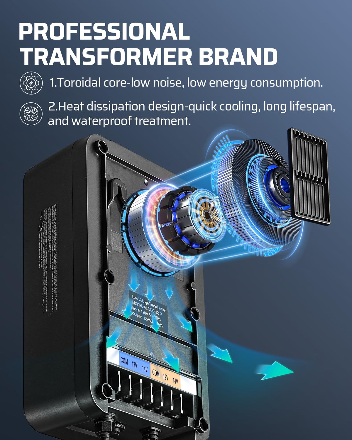 200W Low Voltage Transformer with Photocell Sensor & Timer S7893
