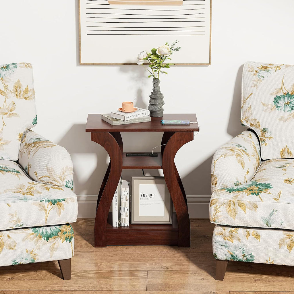 3 Tier End Table with Charging Station C42933