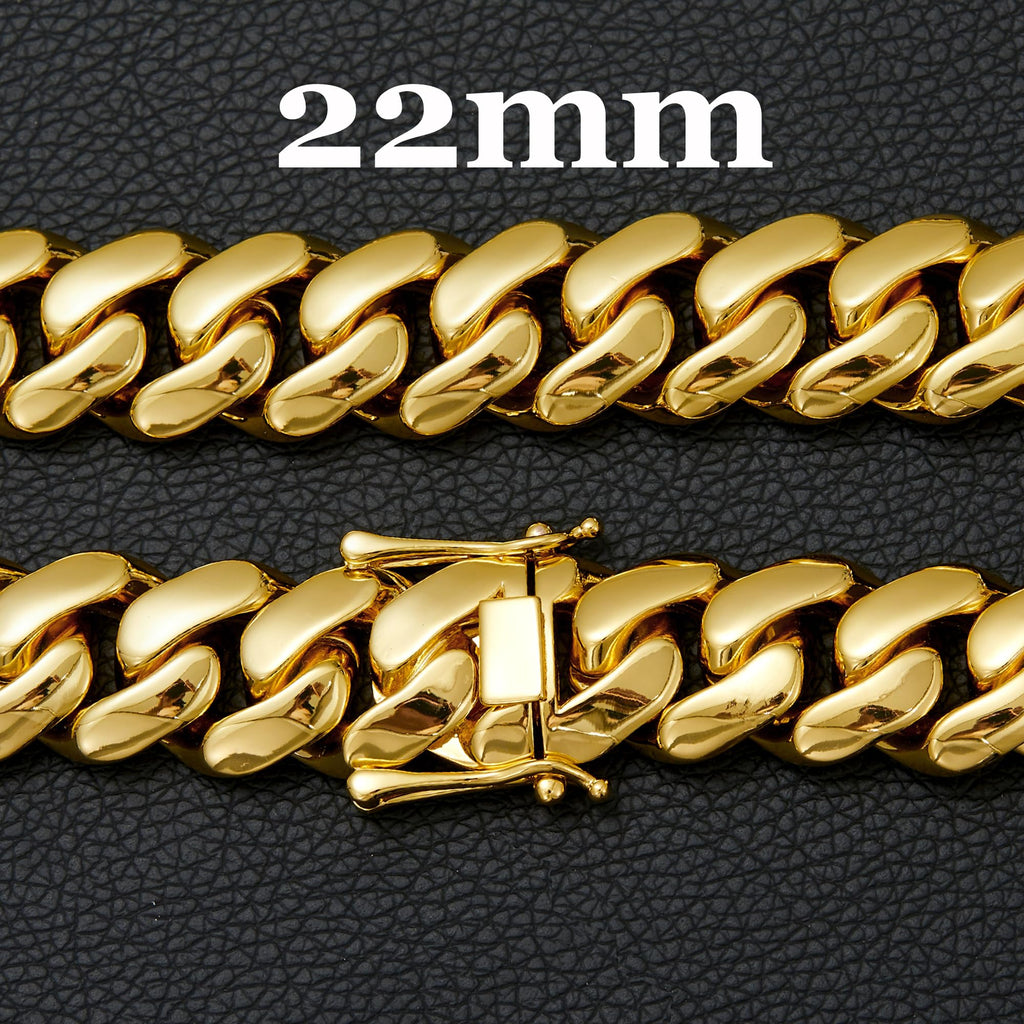 Stainless Steel Cuban Link Chain Necklace M26953