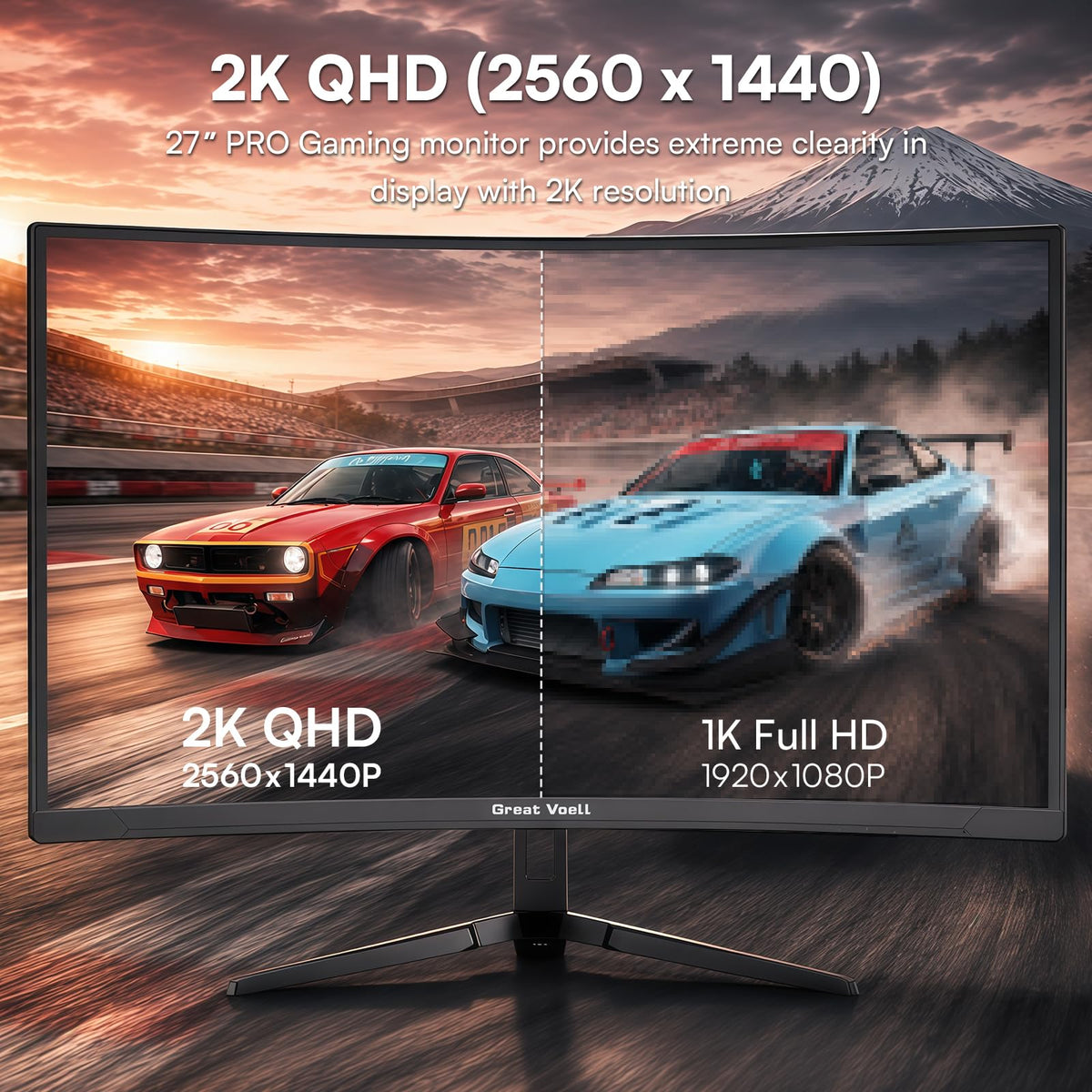 27 Inch 240Hz Curved Gaming Monitor 2K QHD P308