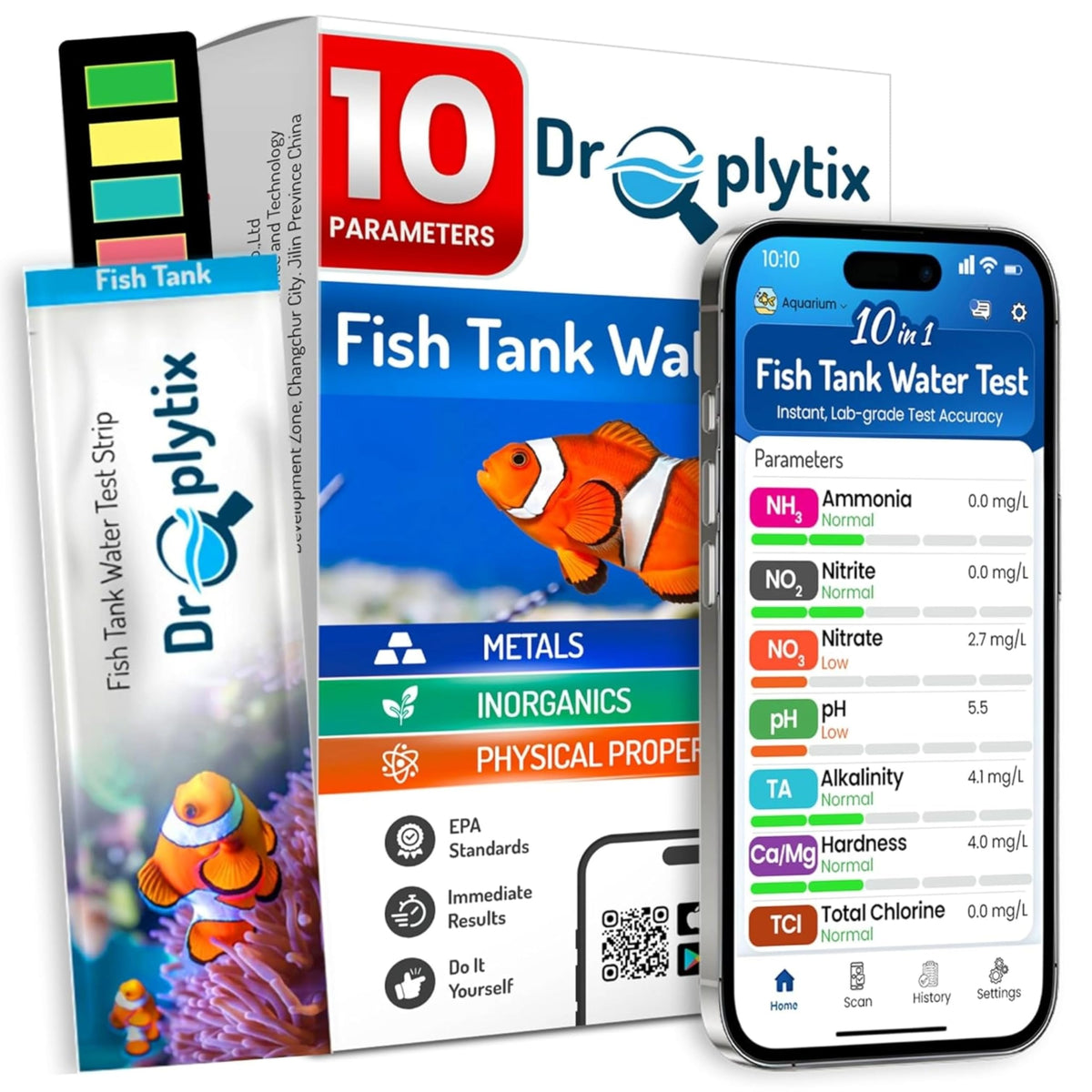 App-Enabled 10-in-1 Aquarium Water Test Kit C76257