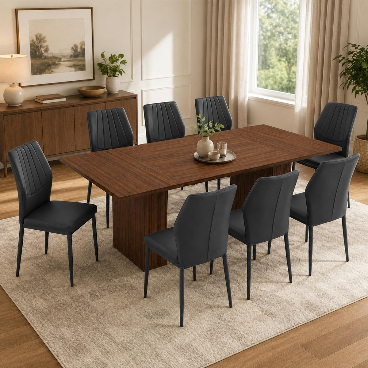 Rectangular 9 Piece Dining Table Set X3179