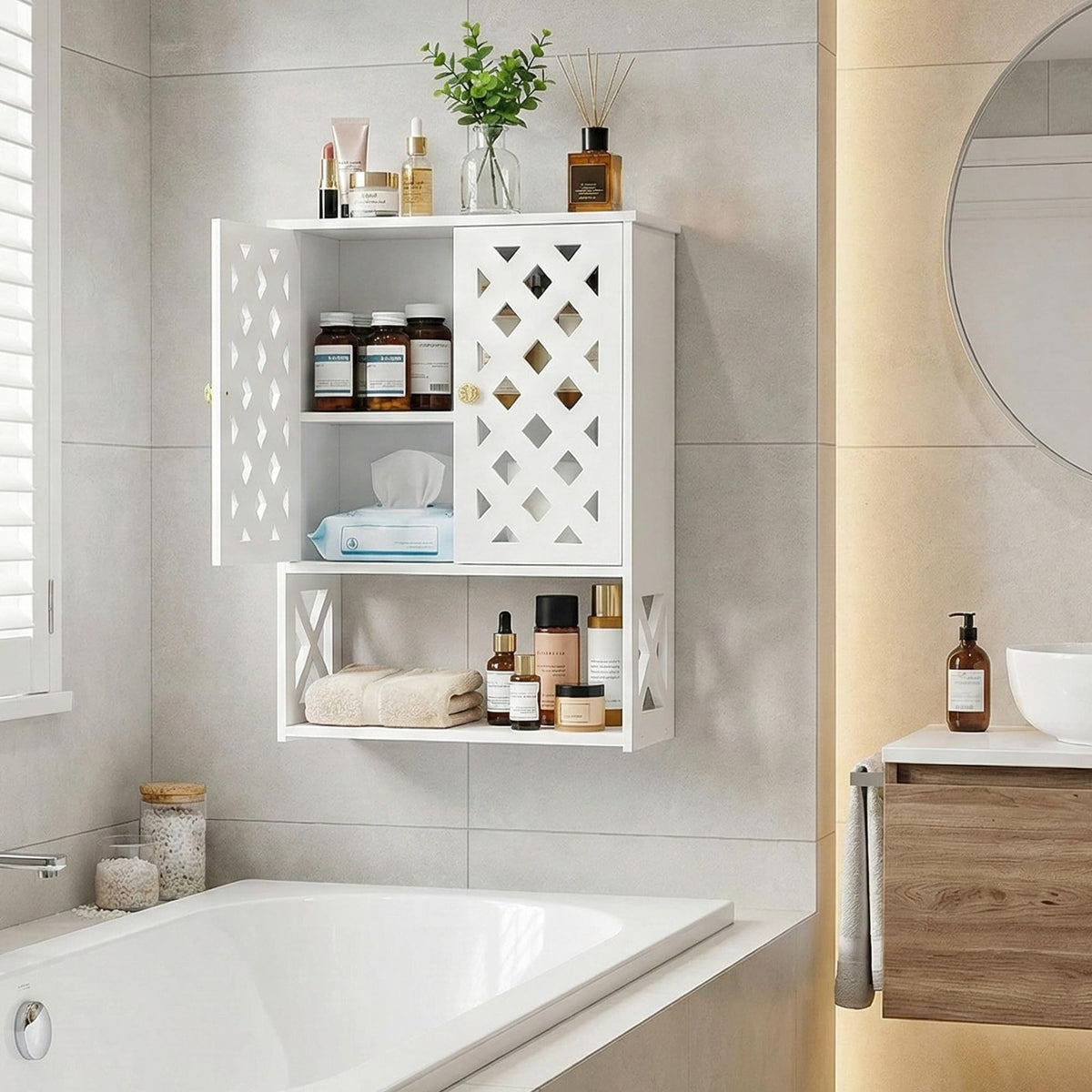 Bathroom Medicine Cabinet with 2 Doors H806030