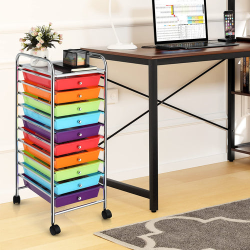 10 Drawer Rolling Storage Cart B107564