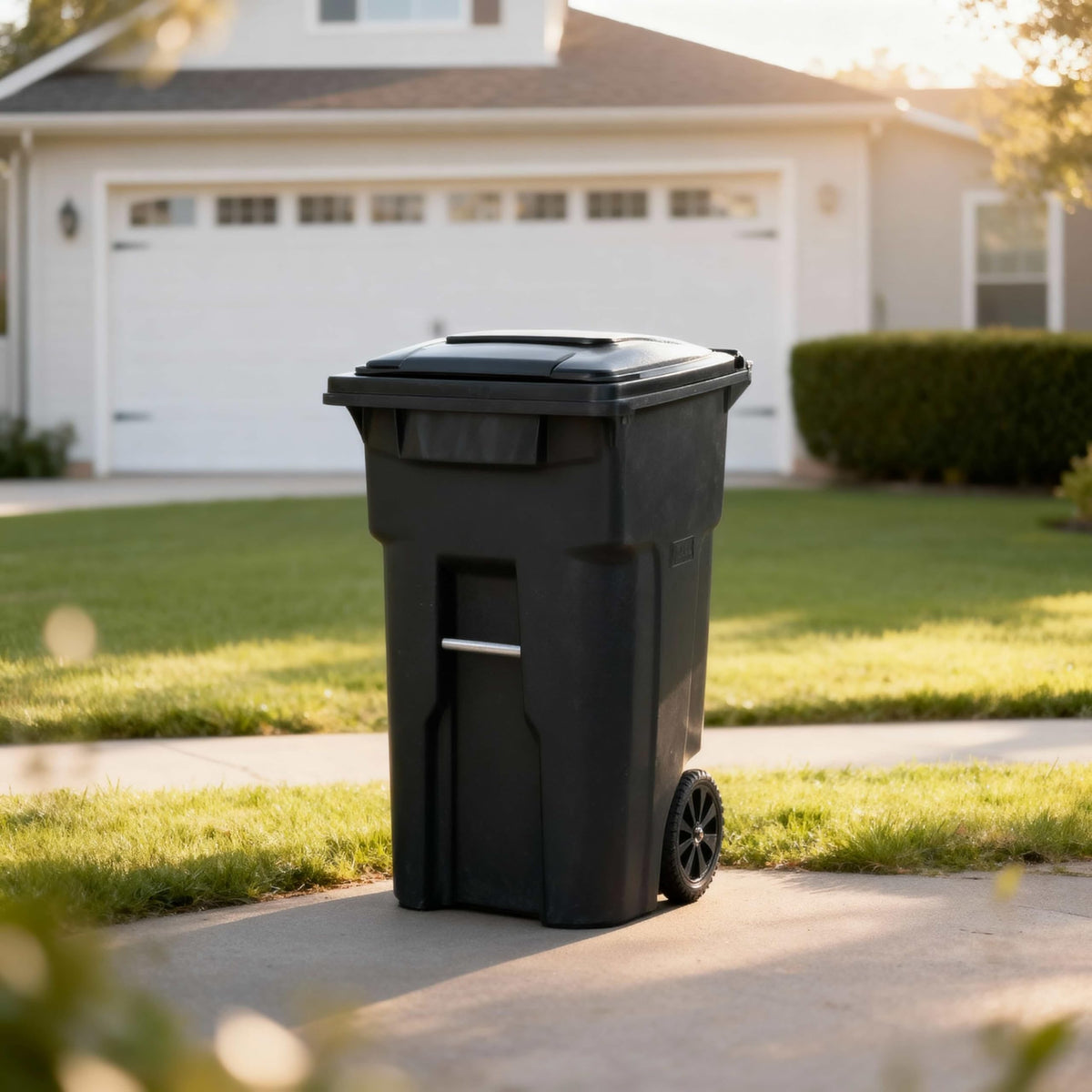 48 Gallon Garbage Cans Trash Cans With 2 Wheels And Lid Heavy Duty Y545