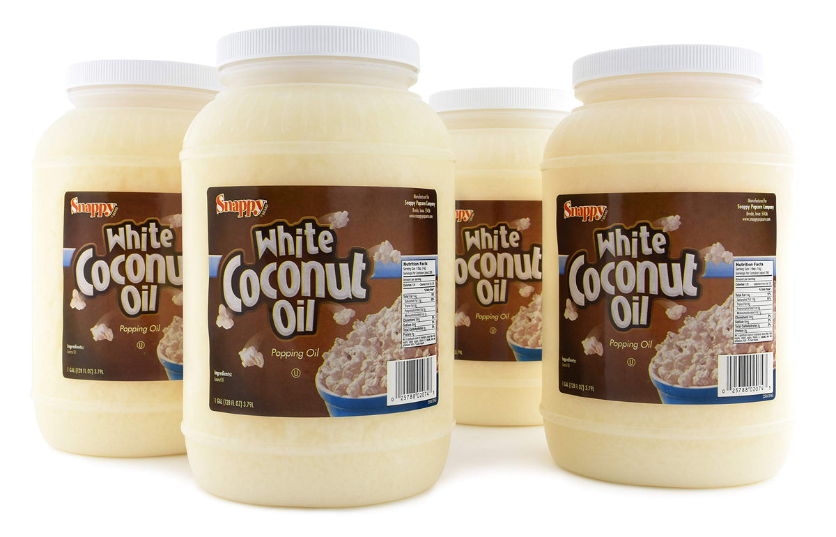 Pure White Coconut Popcorn Oil 1 Gallon 4 Count J588362