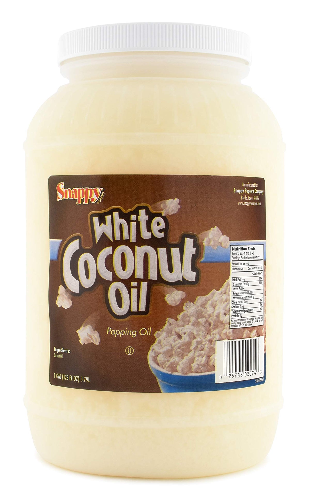 Pure White Coconut Popcorn Oil 1 Gallon 4 Count J588362
