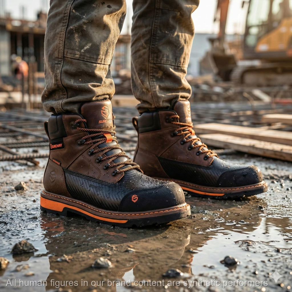 6in Waterproof Leather Work Boots X6355
