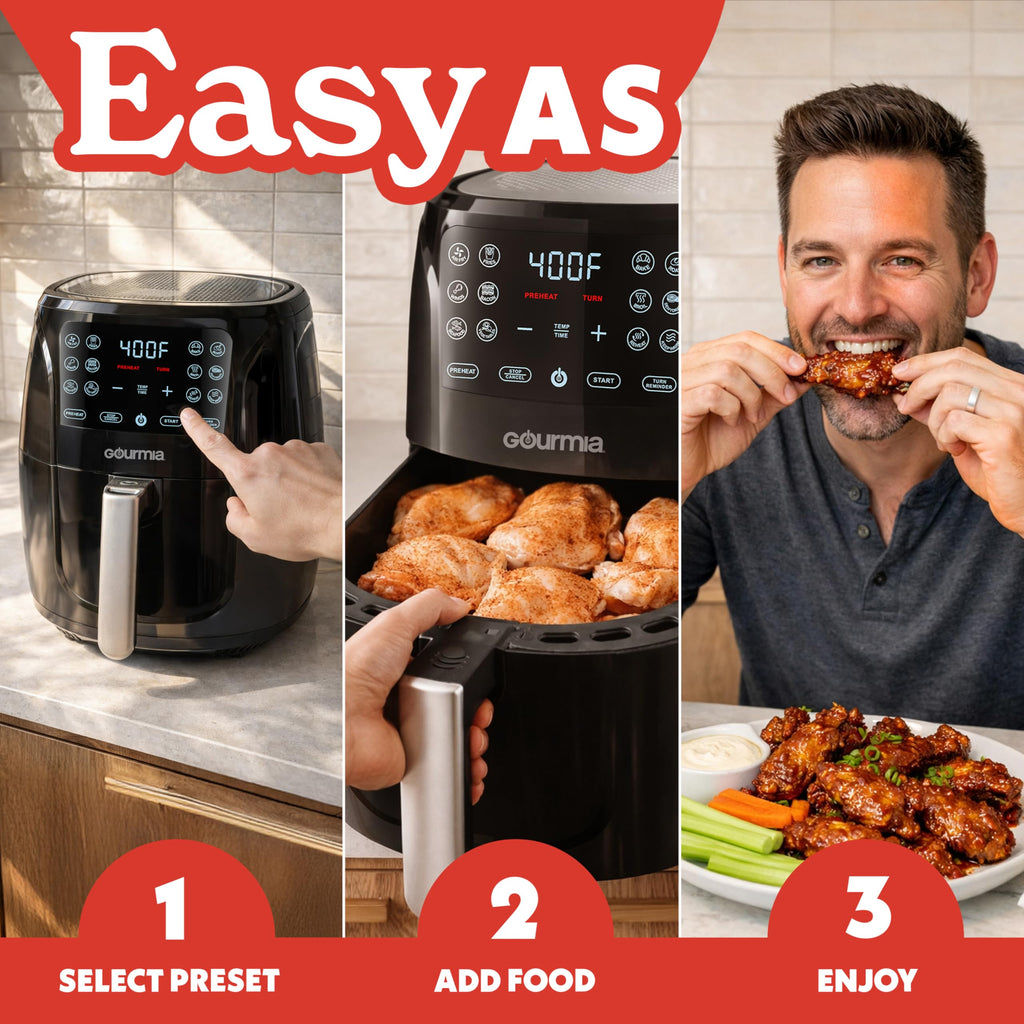 Black 6 Qt Air Fryer T690647
