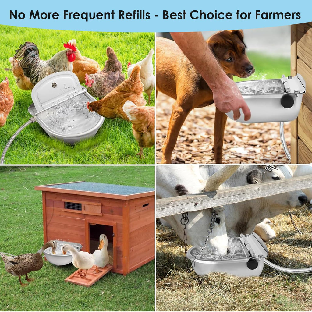 Stainless Steel Poultry Waterer V599
