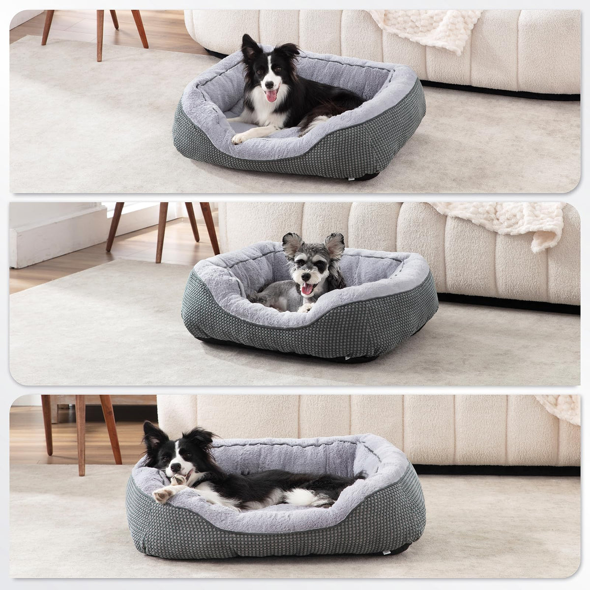 Medium Washable Orthopedic Dog Bed with Anti-Slip Bottom S82109