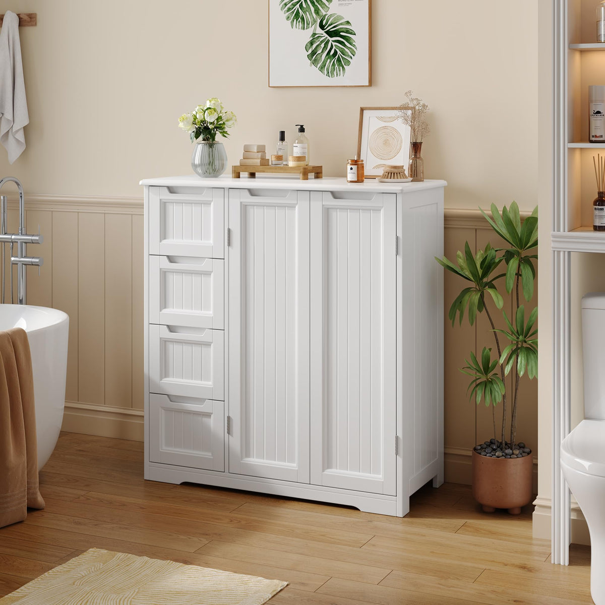 Storage Cabinet with 4 Drawers & 2 Doors C603501