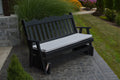 Black Wooden Glider Bench with Gray Cushion F39143