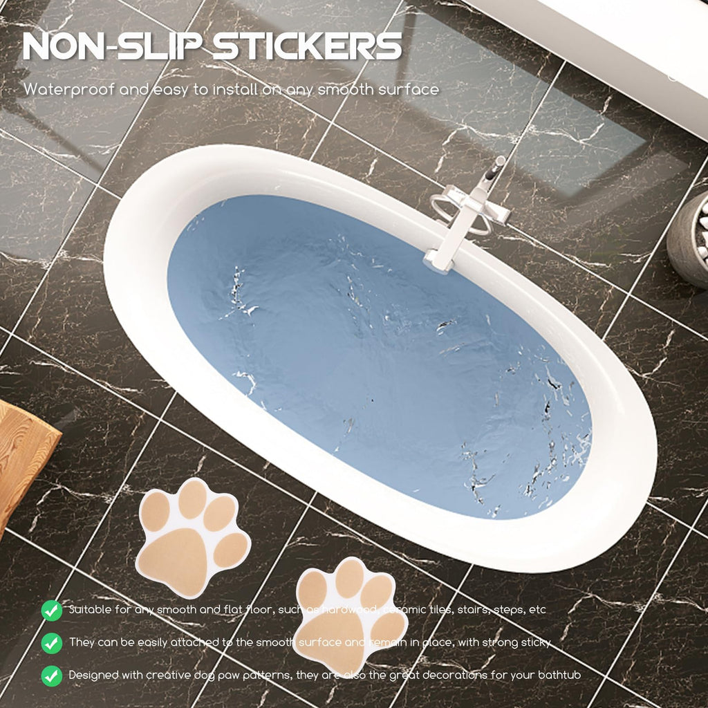 Gold Dog Paw Bathtub Sticker 20 Pack V15312