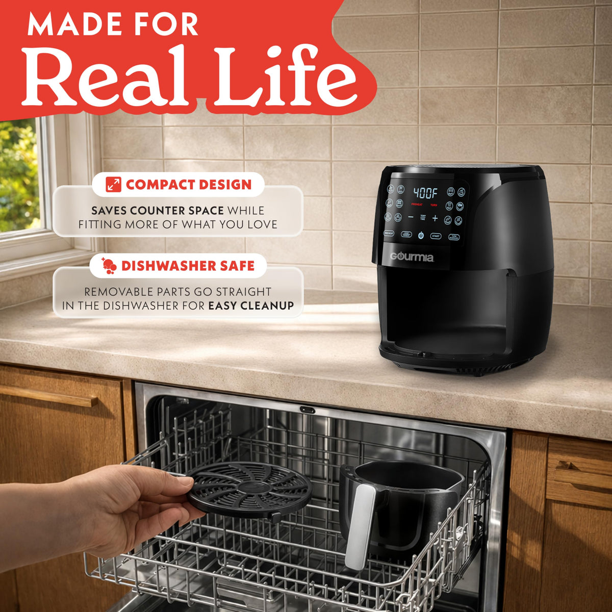 Black 6 Qt Air Fryer T690647