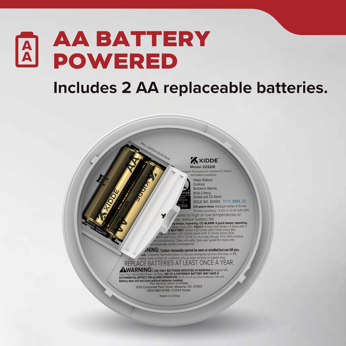 Battery Powered Smoke and Carbon Monoxide Detector B935023