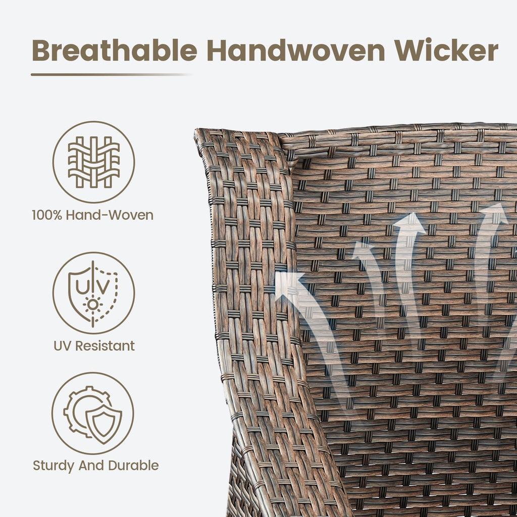 Brown PE Wicker Outdoor Sofa K51178