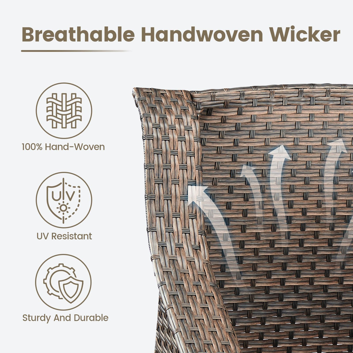 Brown PE Wicker Outdoor Sofa K51178