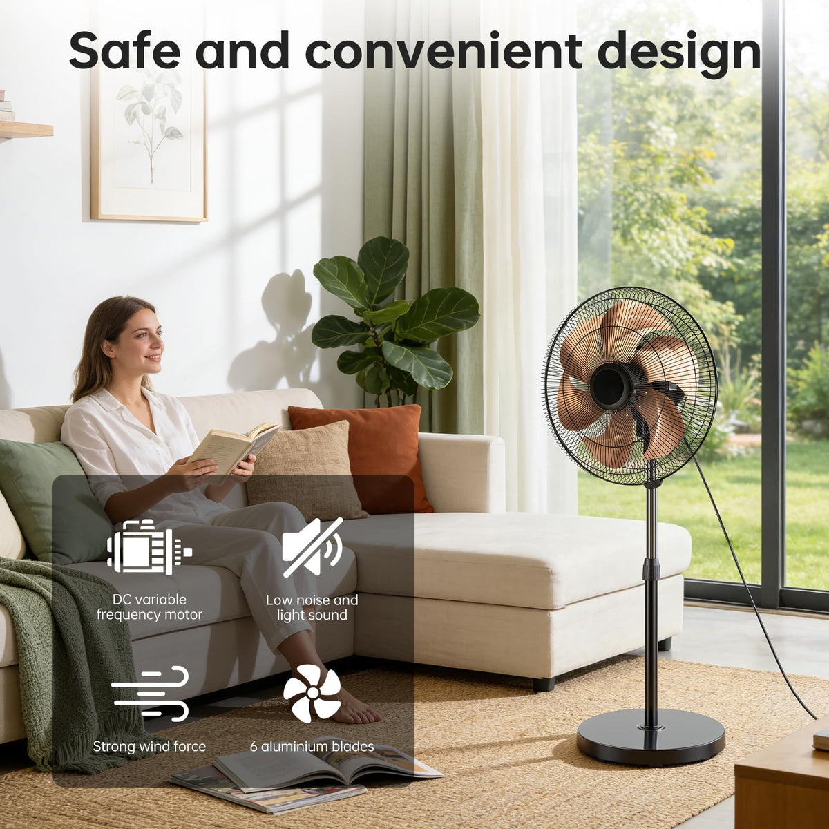 18 Inch Oscillating Metal Stand Fan F116