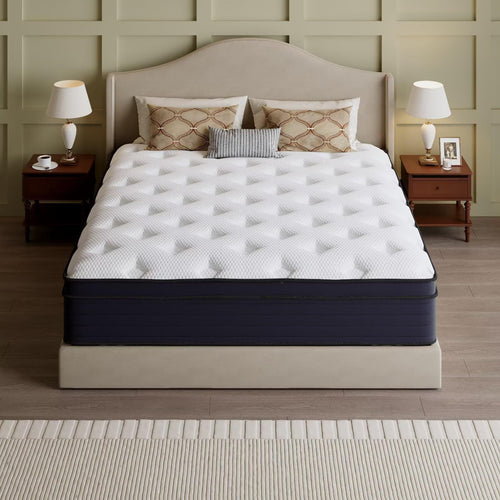 14 Inch Hybrid Green Tea Cooling Gel Memory Foam Mattress Y534