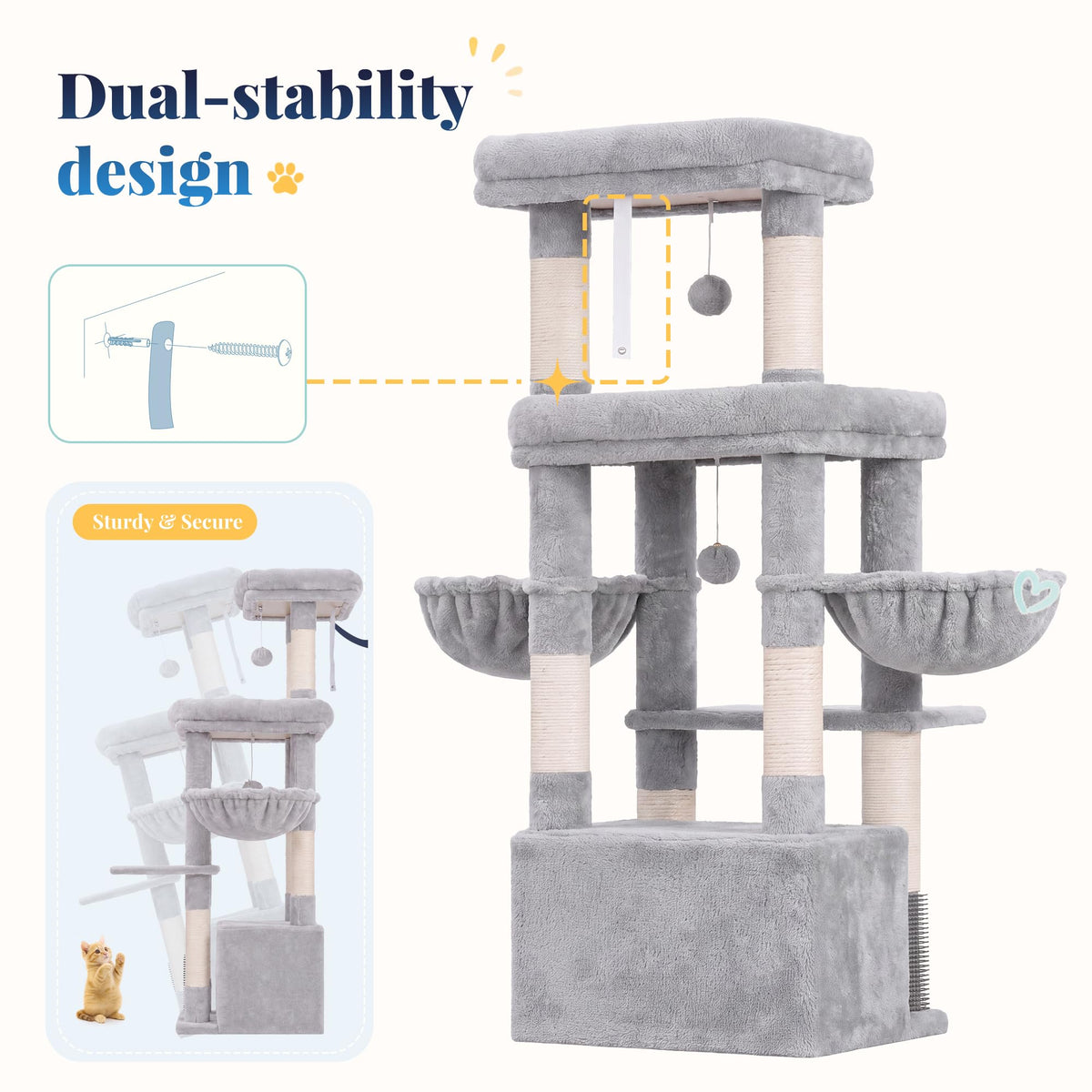 Cat Tree Tower with Extra Large Platform H626295