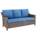 Brown PE Wicker Outdoor Sofa K51178