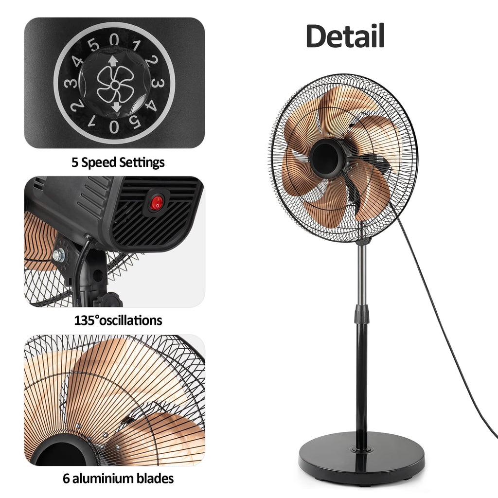 18 Inch Oscillating Metal Stand Fan F116