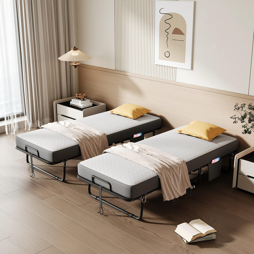 Folding Bed with Memory Foam Mattress J83768