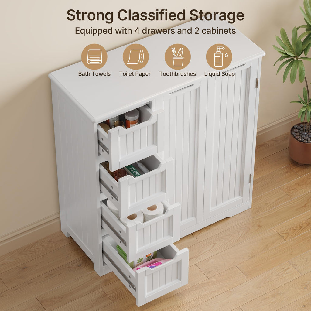 Storage Cabinet with 4 Drawers & 2 Doors C603501