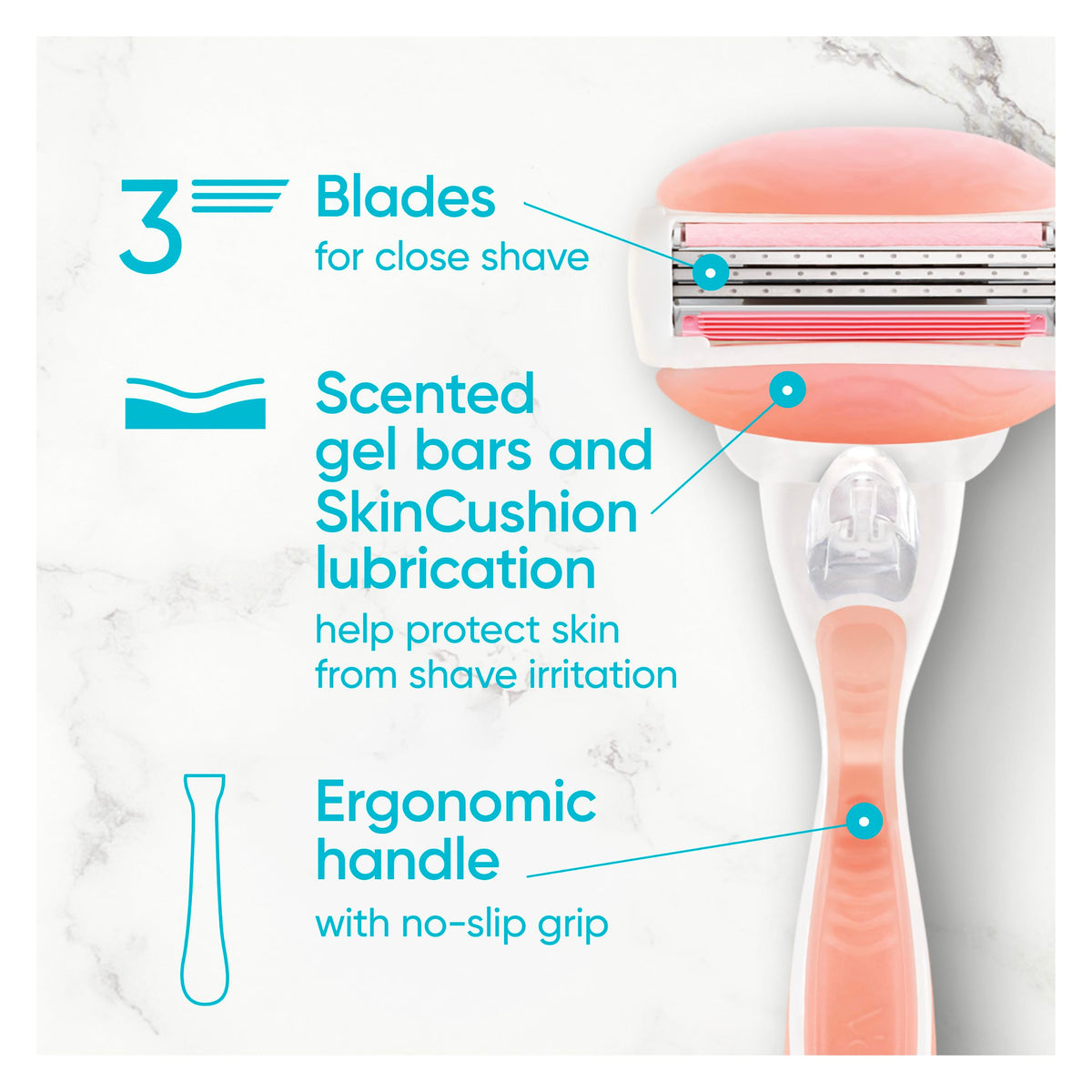 Razor 1 Handle + 4 Blade Refills F21530