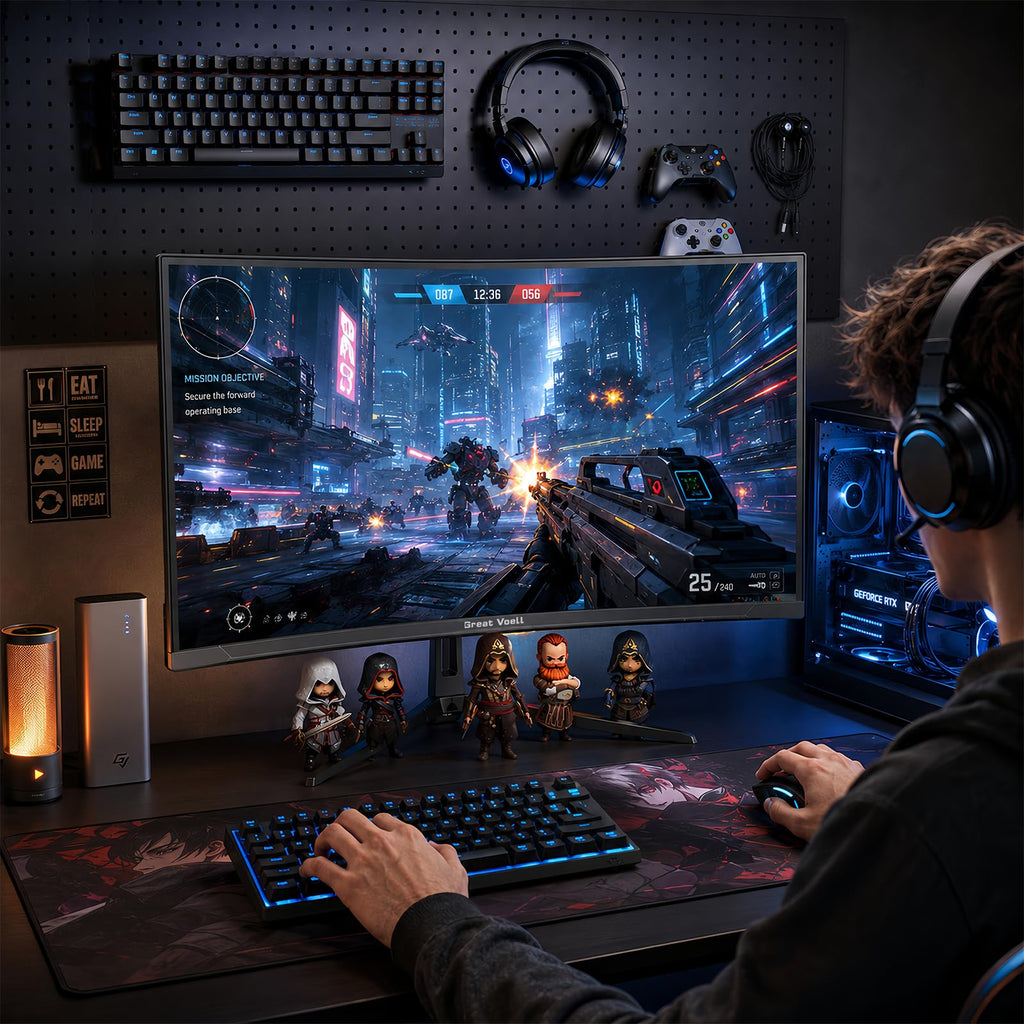 27 Inch 240Hz Curved Gaming Monitor 2K QHD P308