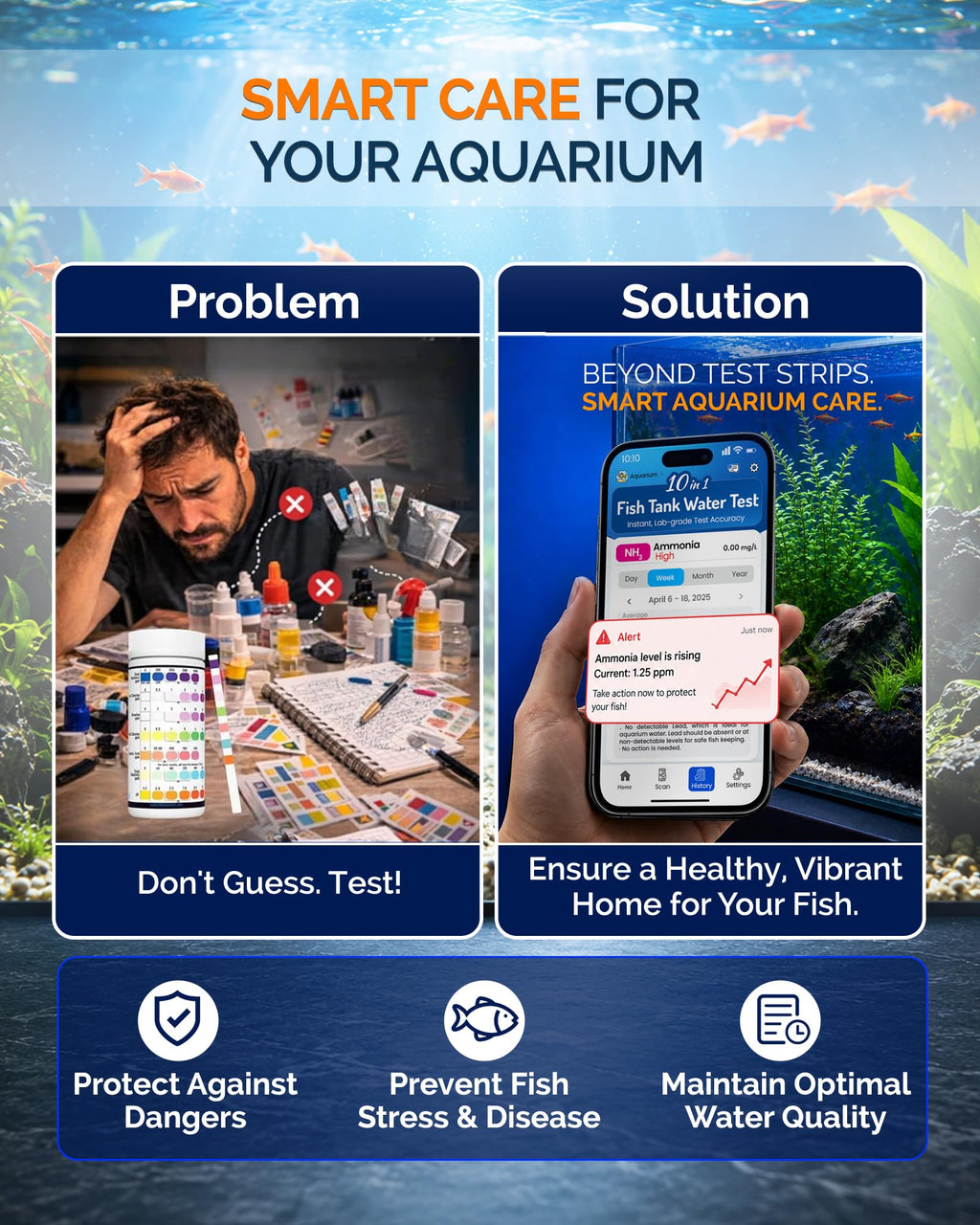 App-Enabled 10-in-1 Aquarium Water Test Kit C76257