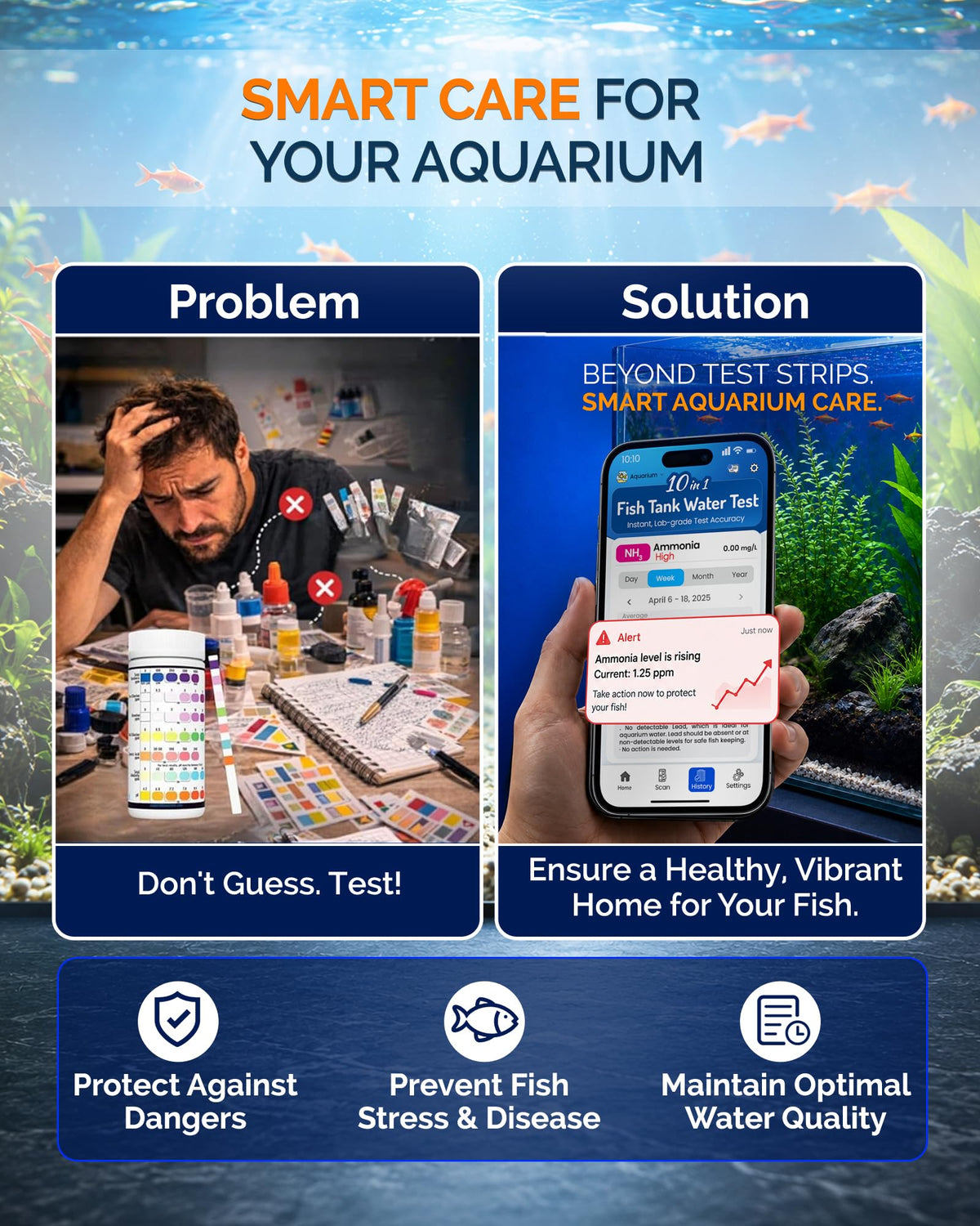 App-Enabled 10-in-1 Aquarium Water Test Kit C76257