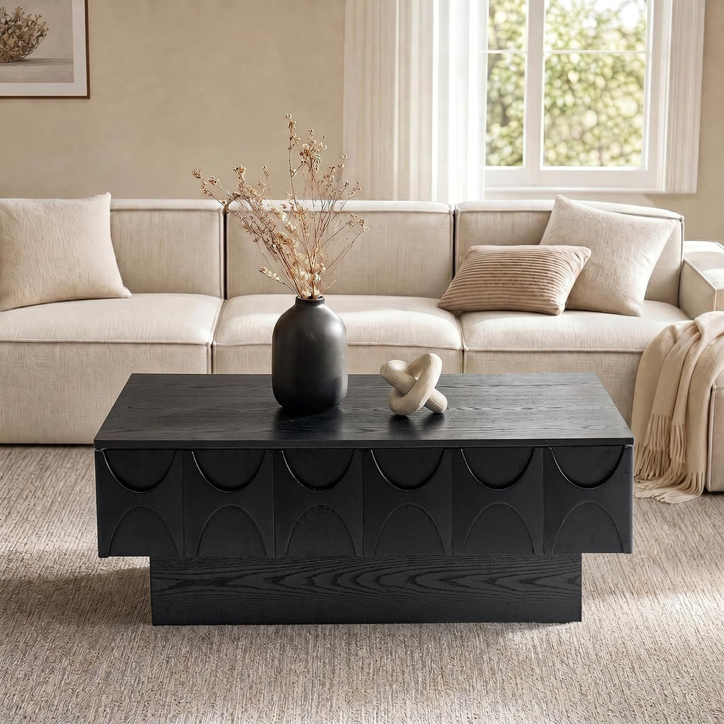 Black Coffee Table with Hidden Storage V1773