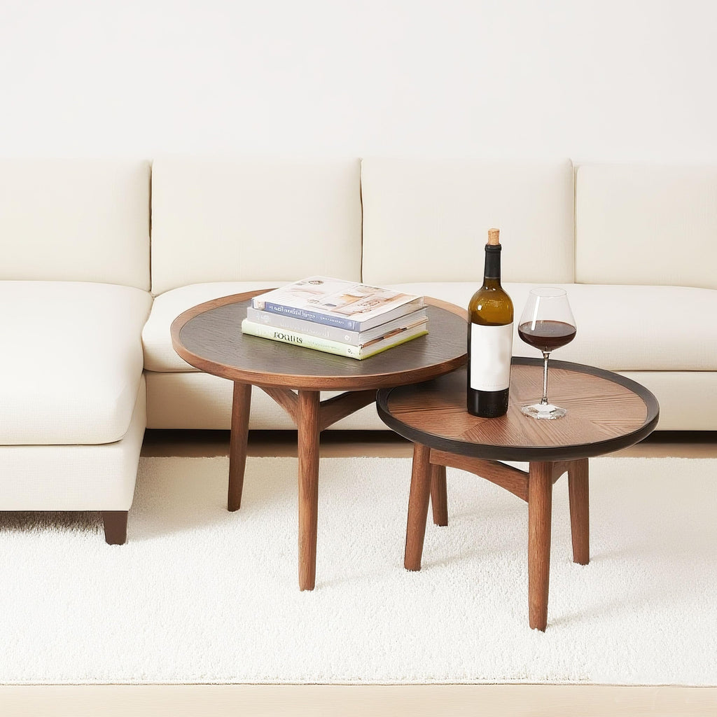 24 Round Solid Oak Coffee Table Q585