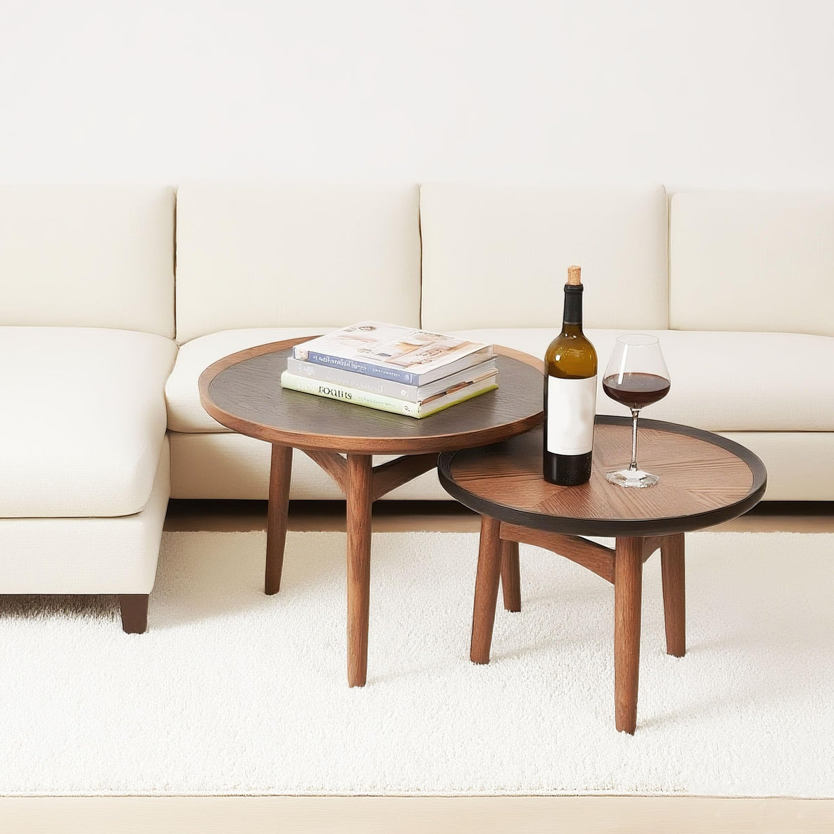 24 Round Solid Oak Coffee Table Q585