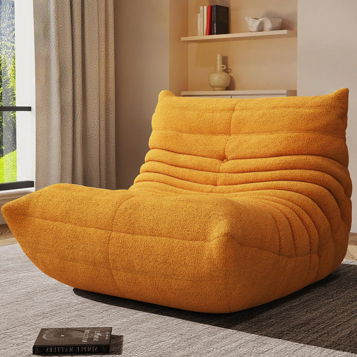 Yellow Memory Foam Bean Bag Chair E974