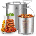 64QT Stainless Steel Stockpot with Basket C2341