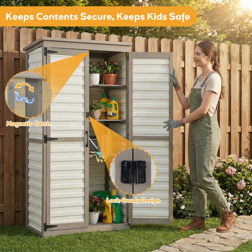 Outdoor Storage Cabinet with Adjustable Shelves O4533