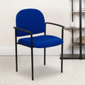 Navy Fabric Stackable Steel Side Chair W633