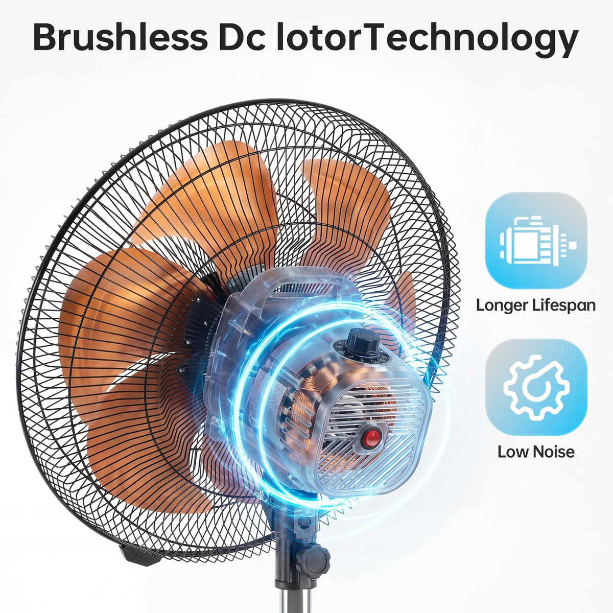 18 Inch Oscillating Metal Stand Fan F116