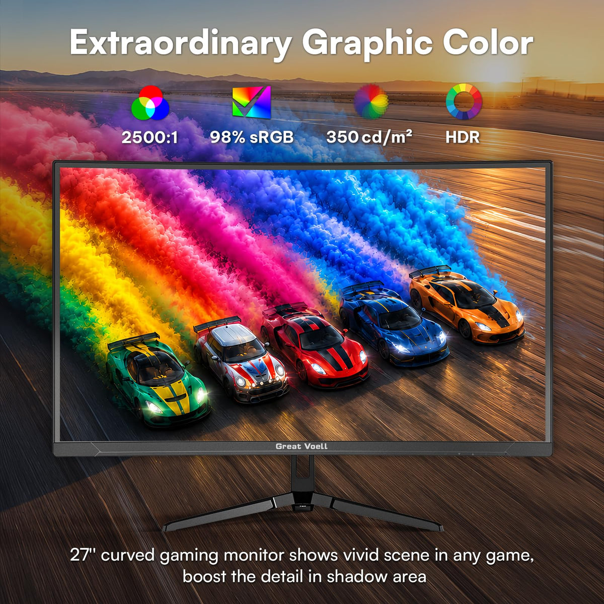 27 Inch 240Hz Curved Gaming Monitor 2K QHD P308