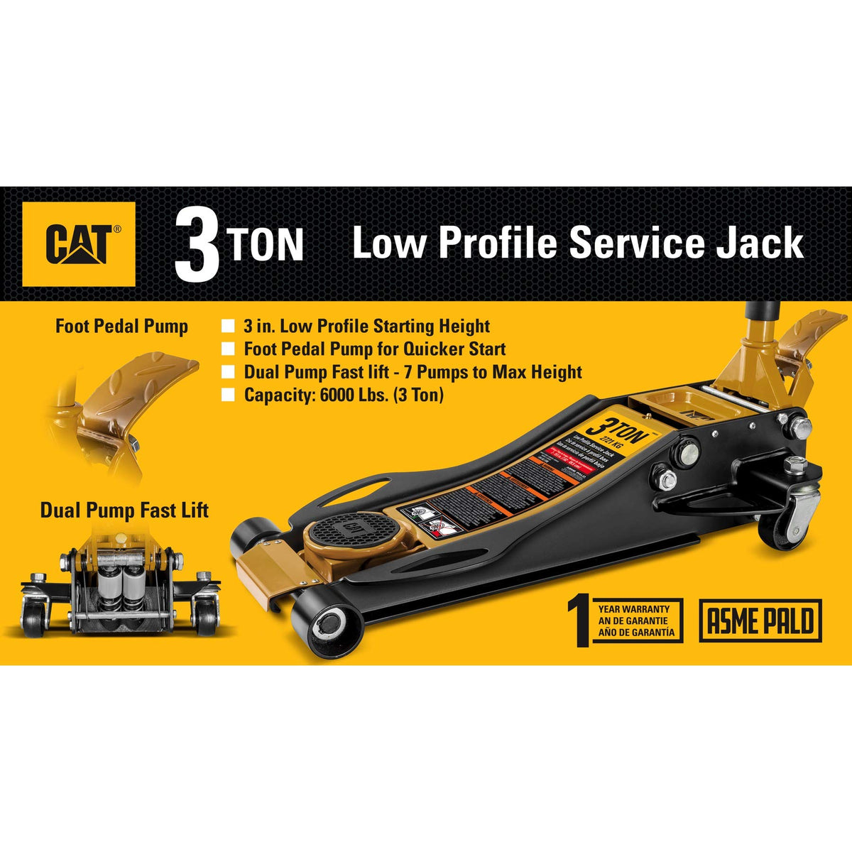 3 Ton Low Profile Service Jack J61118