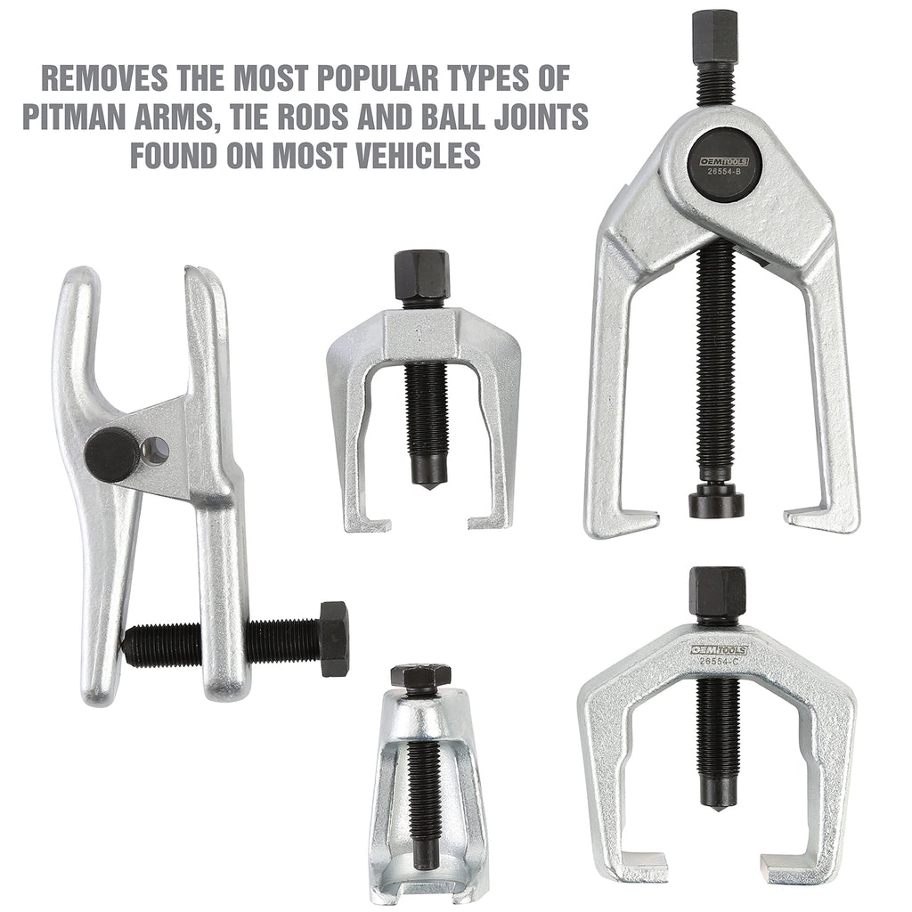 5-Pc Pitman Arm Puller & Ball Joint Separator with Case B132456