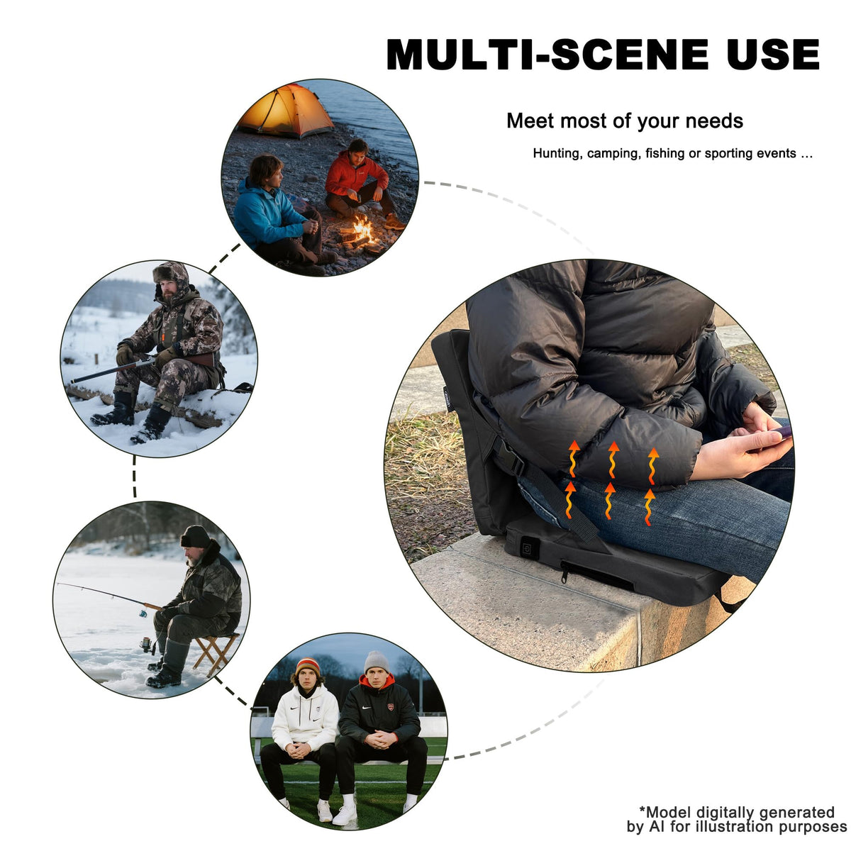 Warm Seat Cushion with Back Support P935152