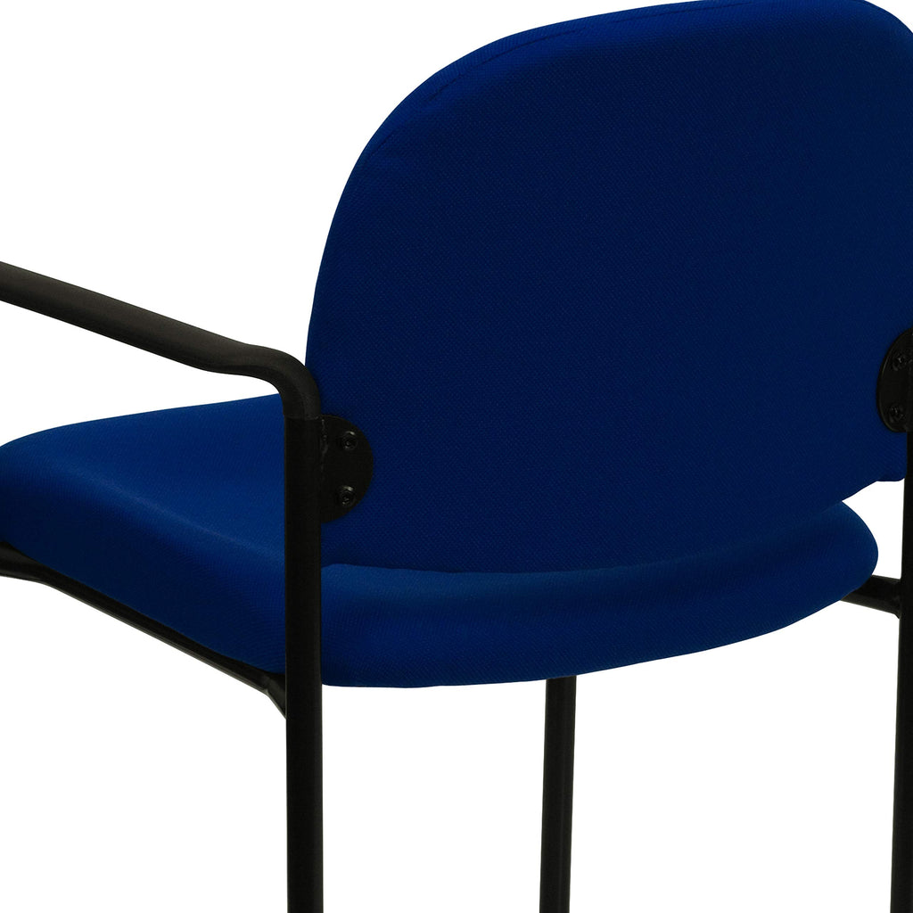 Navy Fabric Stackable Steel Side Chair W633