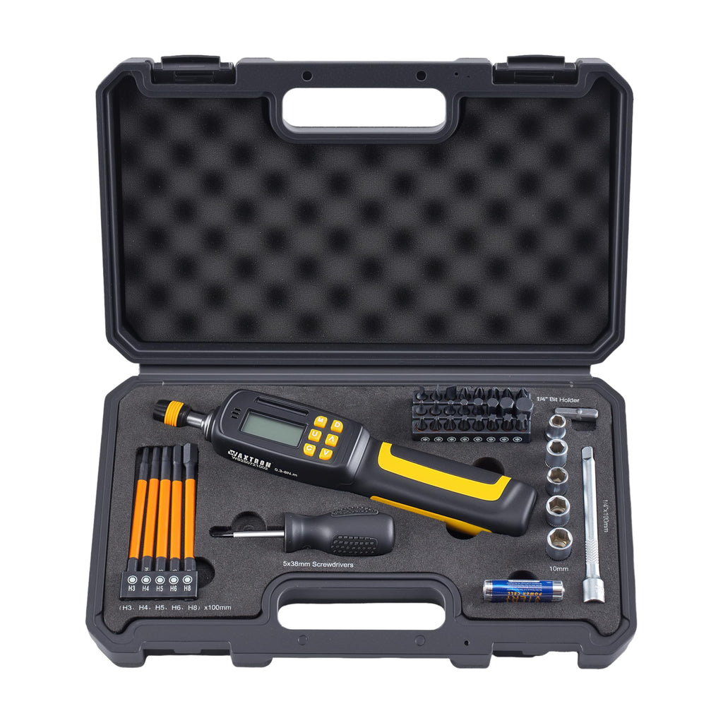 Digital Torque Screwdriver Set, 1/4" Drive, 38-Piece W364
